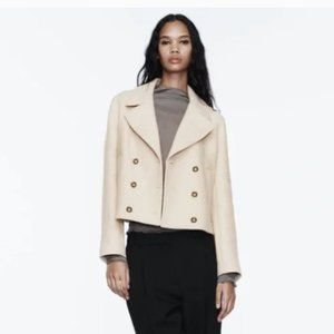 NWOT ZARA Wool Double Breasted Short Coat